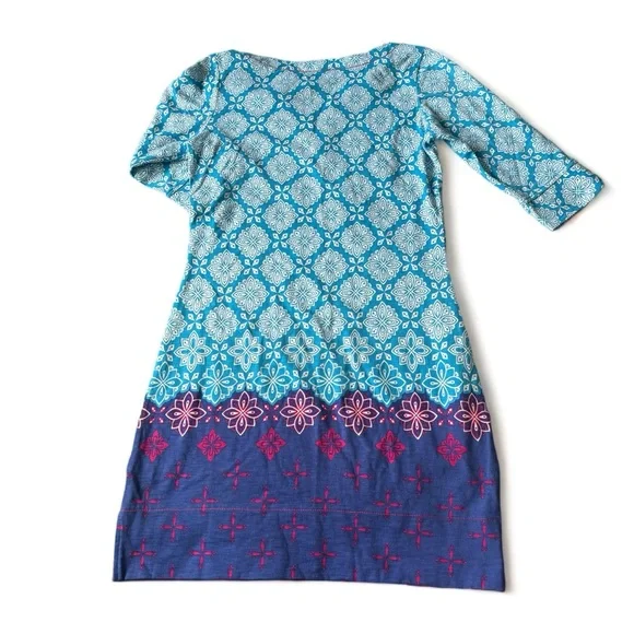 Hatley ‘Lucy’ style cotton summer dress with 3/4 sleeves and v-neck collar - Picture 3 of 13